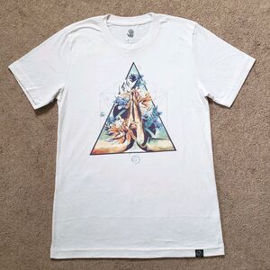 Boho Beautiful Anjali Eco Praying Hands Graphic T-shirt Soft Cotton White Size S